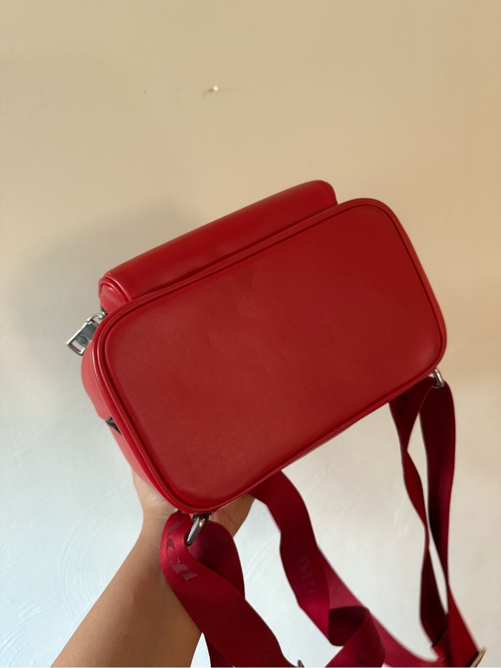Coach Small Red Leather Pace Backpack with Front Pocket - Picture 5 of 9
